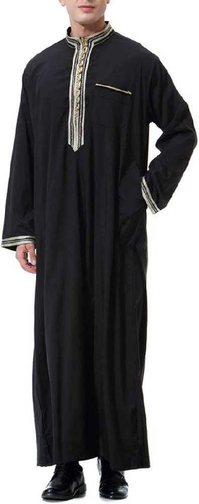 Muslim Men Long Sleeve Thobe