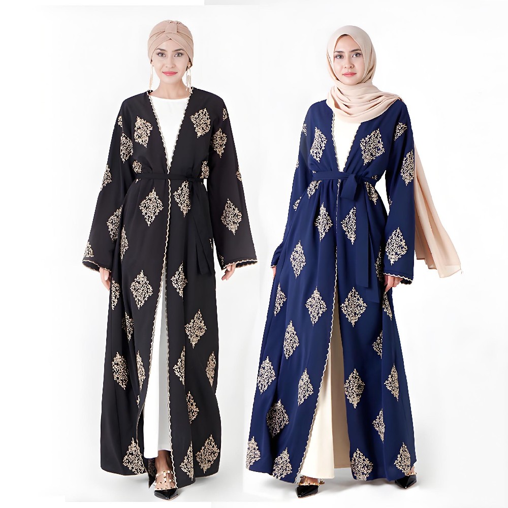 Elegant Embroidered Abaya Set
